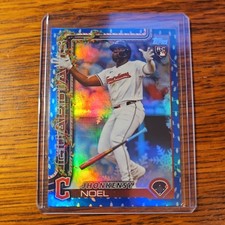 25 Topps Jhonkensy Noel #H120 Blue Foil Holiday Lights Rookie Card Guardians