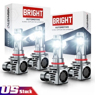 For Honda Civic Sedan 4-Door 2004-2015 6000K LED Headlights Bulbs Hi/Lo Beam 4pc