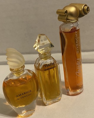Vintage Givenchy Perfume Splash Mini 0.17 fl oz Eau de Parfum Lot Of 3 France