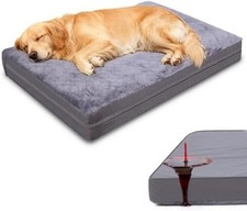 XXL Dog Bed for Large Dogs, Waterproof XXL Dog Crate Pad with Orthopedic Egg Cra