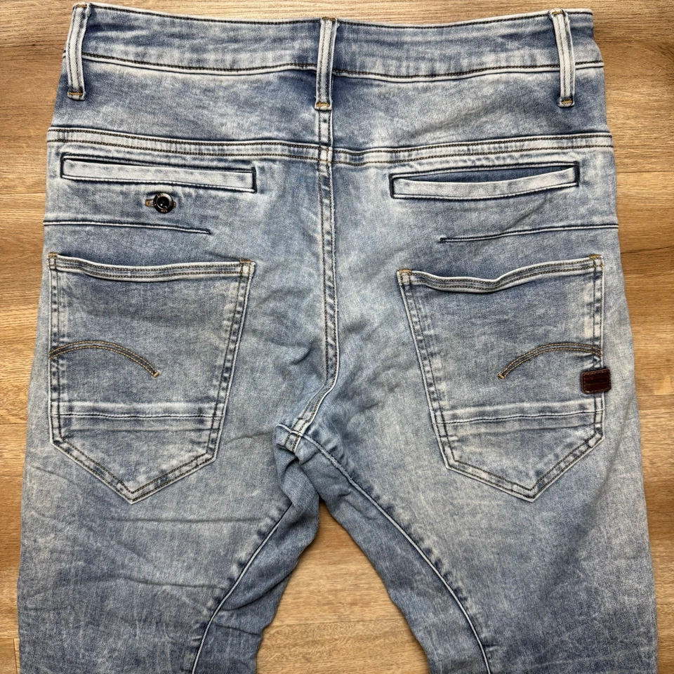 G Star RAW Jeans Men 31x28 Blue D-Staq 3D Skinny Stretch Acid Wash Modern Street - Image 4 of 4