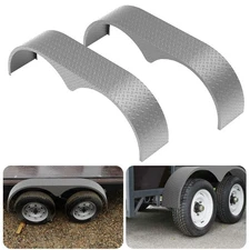 2PCS Tandem Trailer Fender Double Axle For 13"-15" Teardrop Enclosed Trailers