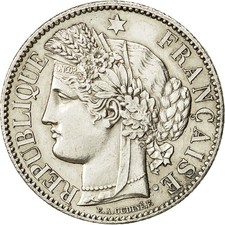 [#482526] Coin, France, Cérès, 2 Francs, 1871, Paris, AU, Silver, KM:817.1