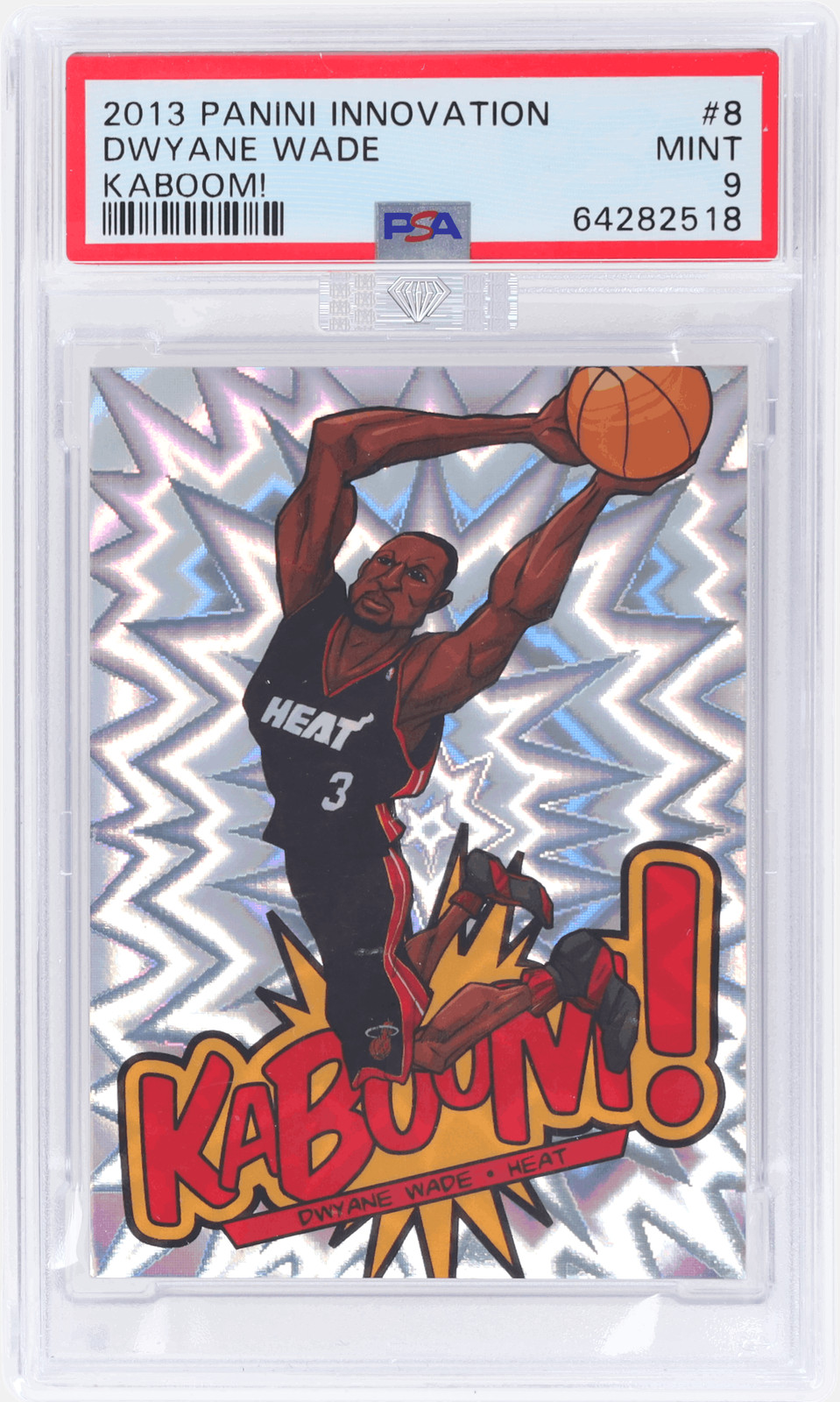 2013 Panini Innovation Dwyane Wade Kaboom! #8 PSA 9
