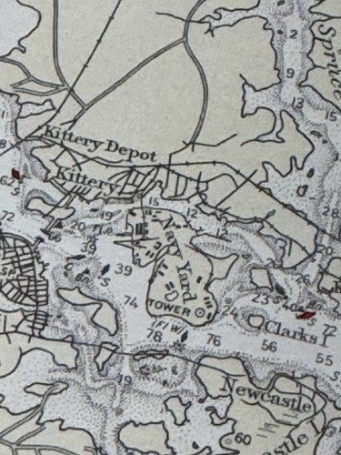 1930 Nautical Chart PORTSMOUTH to CAPE ANN 40" x 34.5" U.S.C & Geodetic Survey - Picture 14 of 23