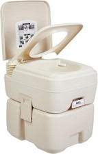 Portable Toilet 5.3 Gallon Flush Porta Potty Hiking Camping RV Outdoor Travel