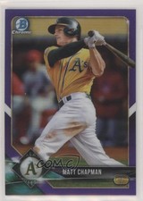 2018 Bowman Chrome Purple Refractor 34/250 Matt Chapman #42 s3g