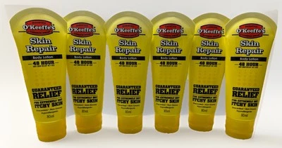 O'KEEFFE'S 6 okeeffes skin repair 48hr body lotion unscented 2.7oz ea