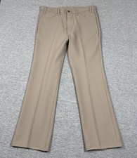 Vintage Levi's Pants Mens 38x32 Tag (36x33 Fit) Beige Polyester Bootcut USA Made