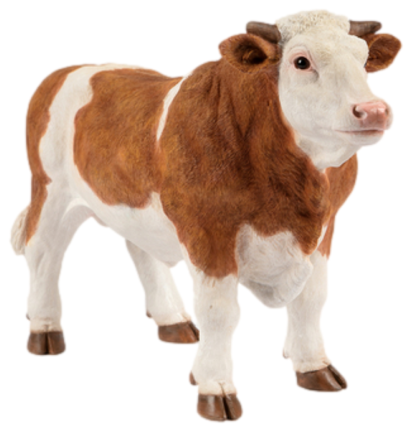 Brown Bull Ornament Garden Resin Statue Figurine Home Decor Garden Creations