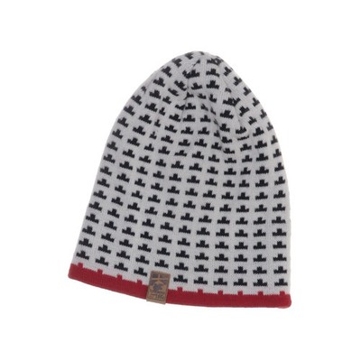 Lindberg, Beanie-Mütze, Größe: ONE SIZE, Weiß/Schwarz/Rot #i6R