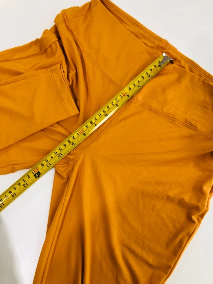 Zenana Mujer Talla 1X Leggings Elásticos Pantalones Deportivos Amarillo Mostaza Foto 3 de 4