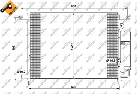 NRF-OE 35766 Condenser, air conditioning for CHEVROLET