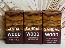 3-Pack Saponificio Sandalwood Exfoliating Bar Soap 10.5 oz Each Made in Italy