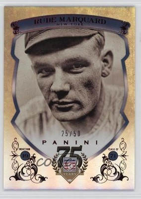 2014 Panini Hall of Fame Blue Shield Red /50 Rube Marquard #39 HOF Shield 0b3