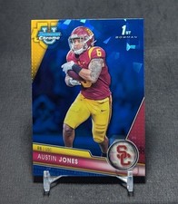 Austin Jones 1st Rookie 2023 Bowman University Chrome Sapphire Card #199 USC. rookie card picture