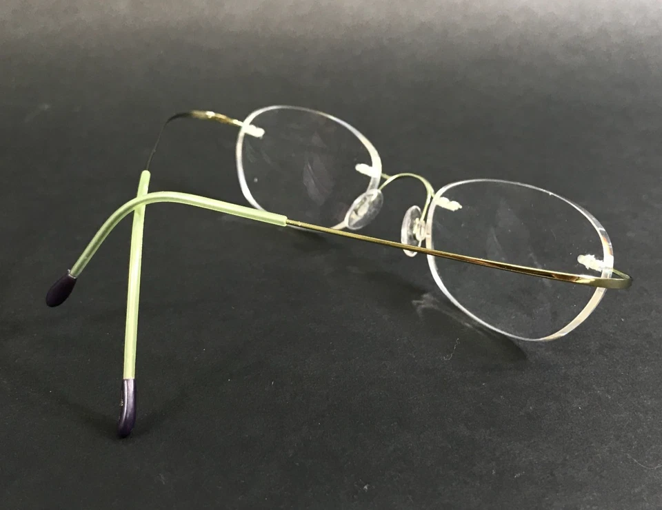 Monturas de gafas Silhouette M6460 745 6052 verde claro sin montura ovaladas 48-20-140 Foto 3 de 4