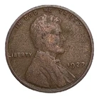 United States 1927 Lincoln Wheat Cent Bronze KM 132 Good Hole Filler