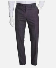 Michael Kors Men's Brown Plaid Classic-Fit Wool Suit Pants Sz 44W 30L