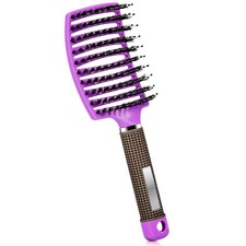 Detangler Hairbrush, Soft Bristle Detangling Brush for Straight, Wavy Curly Fine