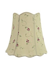 Ve 34062 Transitional Scallop Bell Shape Spider Construction Lamp Shade In Apric