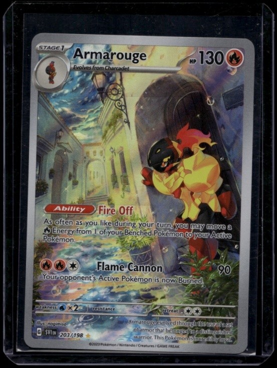 Pokemon TCG Armarouge 203/198 Scarlet & Violet Illustration Rare NM