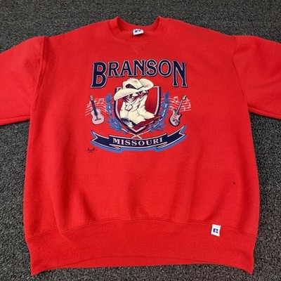 Vintage Branson Missouri Sweatshirt Mens Large Country Music Western Boots 90s