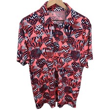 NEW Under Armour Mens Size M Golf Playoff 3.0 Polo Hot Air Balloon Beta Red