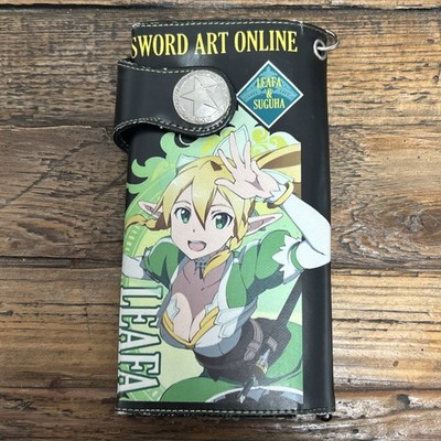 RARE! Sword Art Online SAO Long Wallet Leafa & Suguha Kirigaya Anime Trifold