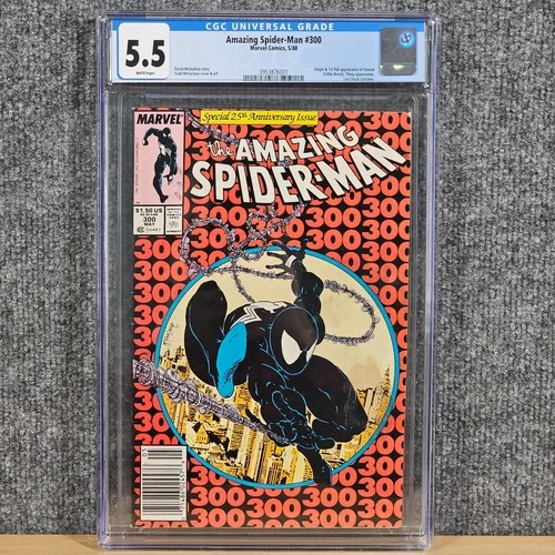 Amazing Spider-Man #300 Marvel 1988 Newsstand First Venom App CGC 5.5