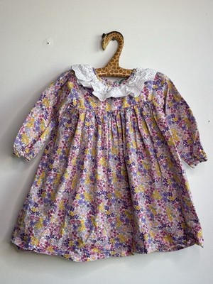 Smocked Threads By Cecil & Lou Cotton Fancy Party Flower Dress Pink Size 3