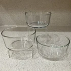 Pyrex 7201 Clear Glass Bowl 1 qt. Capacity Set/3