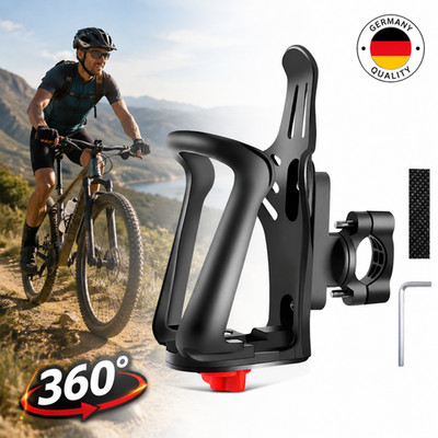 Fahrrad Flaschenhalter 360° drehbar Trinkflaschen Halter Rennrad Lenker DE MTB