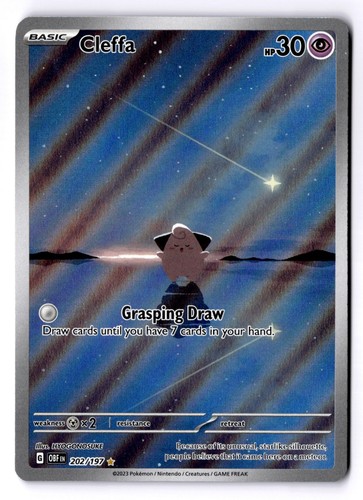 Cleffa Illustration Rare SV03: Obsidian Flames 202/197 LP