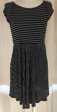 Urban Outfitters COOPERATIVE Black & White Striped Short Sleeve DRESS Size S
