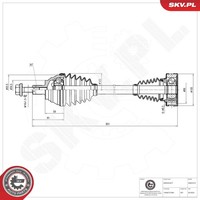 Esen SKV Antriebswelle 40SKV273 FüR VW Golf 7 Variant BA5 BV5 5G1 BQ1 BE1 BE2 5