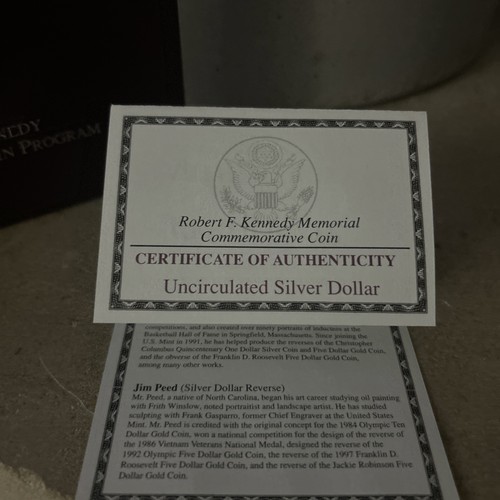 1998-S US Mint Robert F. Kennedy Memorial Silver UNC Commemorative Coin - Picture 6 of 6