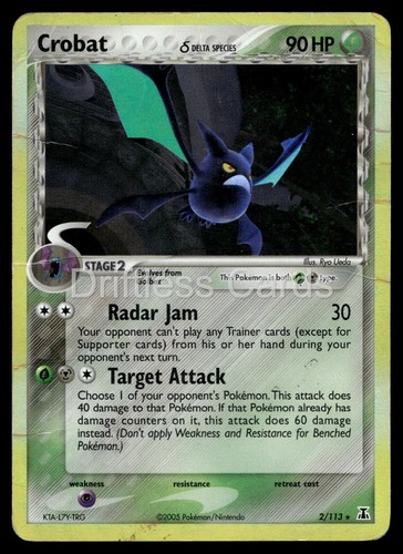 Crobat 2/113 Holo Rare Delta Species Pokemon DMG