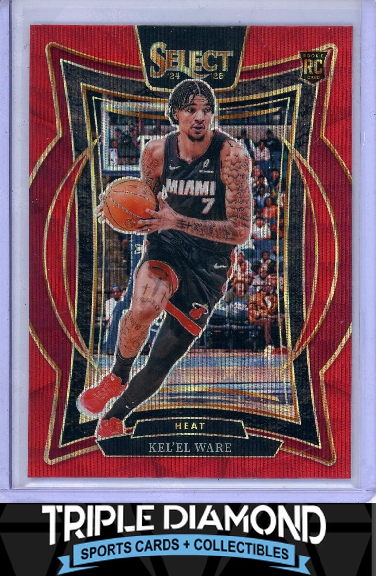 2024-25 Panini Select Kel'El Ware Rookie Concourse Red Wave Prizm Heat L56