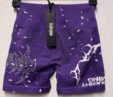 Civil Regime Blowout Kelly Seamless Shorts Bright Purple Women s Size Small NWT