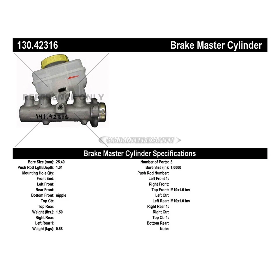 Cilindro maestro de freno centrado para Nissan Pathfinder Infiniti QX4 Foto 3 de 4