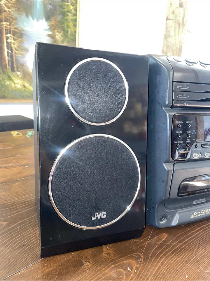 JVC UX-C30 Micro Component Stereo System Cd Player Cassette Tape Player Tested - image 2 of 4