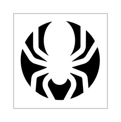 Spider Silhouette Stencil 4 Inch Halloween Holiday Miniature Design Sheet MIN120