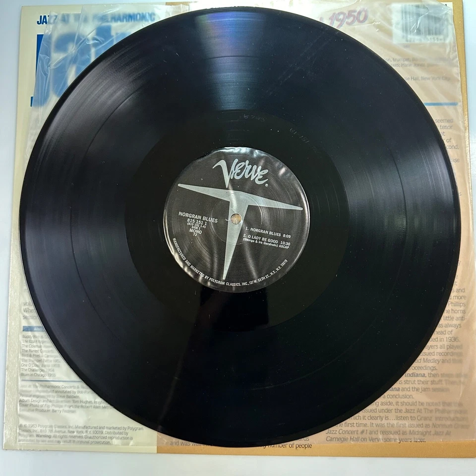 Norgran Blues 1950 Jazz Philharmonic LP Record Vinyl Flip Phillips Lester Young Foto 4 de 4