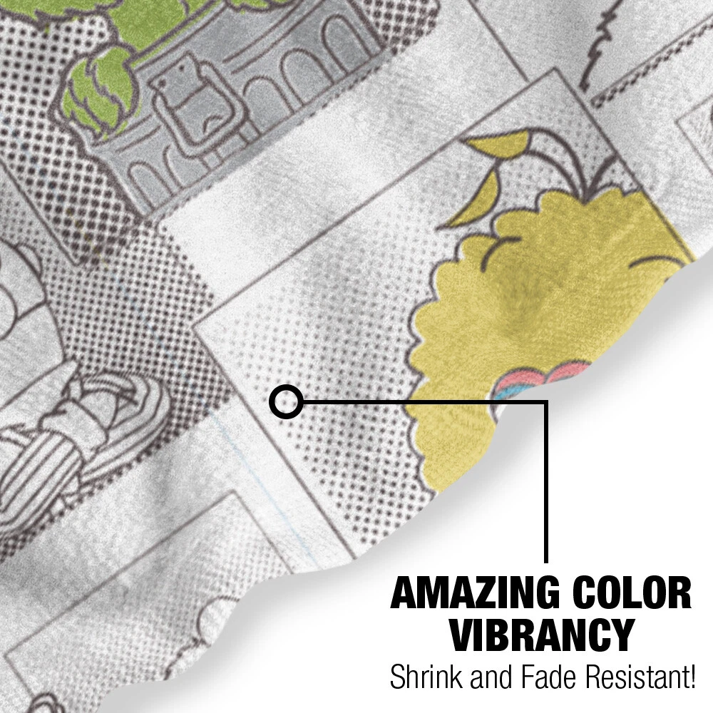 Sesame Street Character Comic Panels Officially Licensed Beach Towel 30"x60"