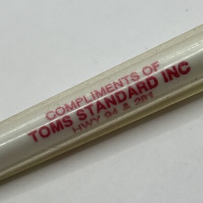 VTG Ballpoint Pen Toms Standard Service Station Jameston North Dakota