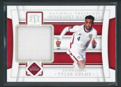 2022 TYLER ADAMS 57/99 JERSEY PANINI NATIONAL TREASURES FIFA ROAD TO WORLD CUP