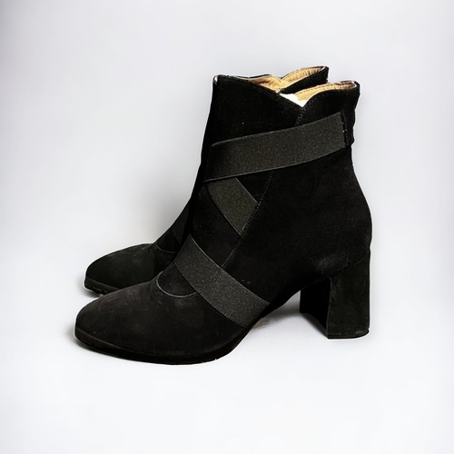 🌻NEW Andre Assous Porter A Black Suede Booties Size 10 | Comes with Box - 第 1/11 張圖片
