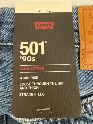Levi's JEANS FOR WOMEN サイン Levi's Premium Women 501 '90s Straight Leg Button Fly Jeans 27x32