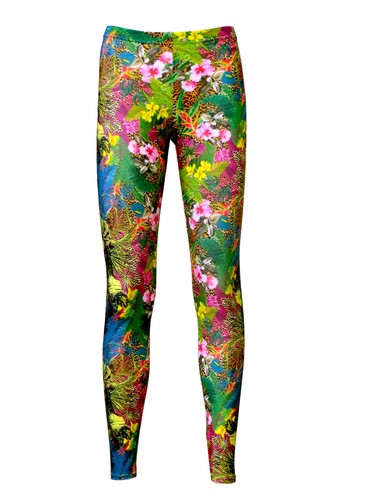 Floreale Tropicale Fiori Foglie Leopardato Animalier Alternativa Leggings |  eBay